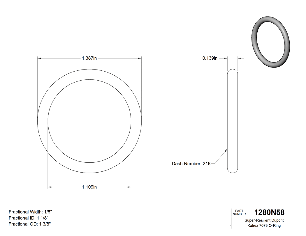 Technical drawing - 1280N58